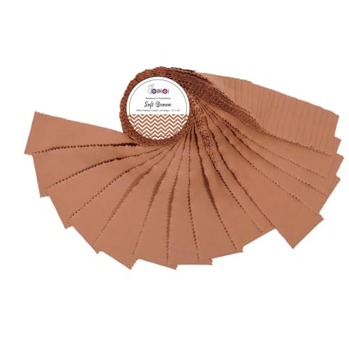 Jelly Roll pour le quilting couleur marron clair, vos bandes de tissu pour un plaid cosy