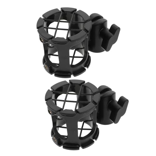 OFFSCH 2pcs Microphone Stand Microphone Holder Clips Mic Shook-Proof Clip Desktop Microphone Shockproof Microphone Holder Mic Rack Mic Shockproof Support Plastic Shock Mount Capacitance
