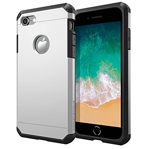ImpactStrong for iPhone 7 Case/iPhone 8 Case, Heavy Duty Dual Layer Protection Cover (Silver)