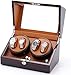 Caja enrolladora de Reloj automática 4 enrolladora de Reloj para Hombre para Guardar Relojes 2 enrolladora de Reloj enrolladora de Reloj Doble Caja enrolladora de Reloj con Pantalla-UNA Well