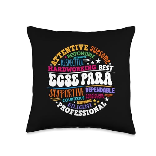 Groovy Early Childhood Special Education SPED ECSE Para Throw Pillow