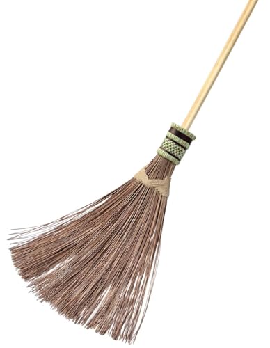 Garden Broom - Coconut Broom 55 Inch Heavy Duty Sweeping Patio House Garage and Other Outdoor Spaces Natural Coconut Leaf