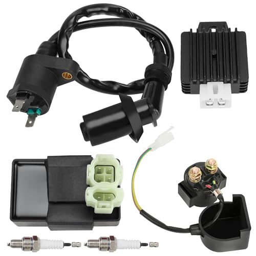 GREHUA GY6 Ignition Coil Starter Solenoid Voltage Regulator CDI Compatible