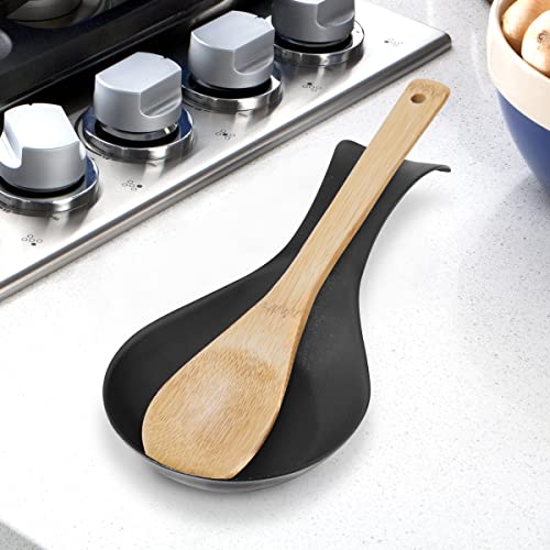 Oggi 7048.3 Stainless Steel Spoon Rest- Long Handle Holds Kitchen Utensils In Place thumb #2