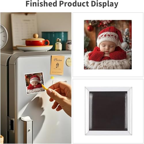 DIY Kühlschrankmagnete Kit zum Basteln, benutzerdefinierte Foto Bild Tasten, kompatibel mit Knopfdruckmaschinen, 100 Stück