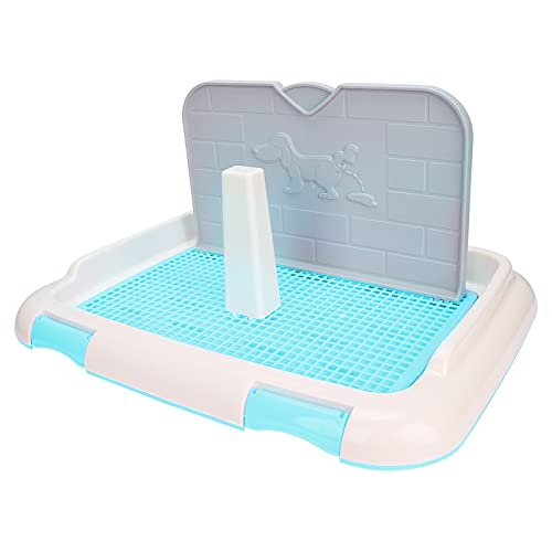 Pet Dog Toilet Litter Box, Portable Indoor Puppy Training Toilet Tray Cat Potty Fence Dog Scheduled Urination Potty Tray(Blue) Pet Dog Toilet Litter Box, Portable Indoor Puppy Training Toilet Tray Cat Potty Fence Dog Scheduled Urination Potty Tray(Blue)