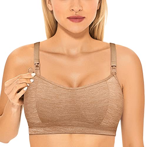 Image of Gratlin Women's Nursing Bras Support Sports Racerback Wireless Padded Breastfeeding Maternity Bras