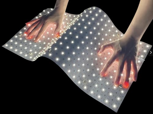 Image of Flexible LED Backlight Sheet 6000K White,IP54 Waterproof,19.3 x 9.6inch=36W, CRI>95, dimmable, linkable, cuttable Soft Light Sheet for Translucent countertop Wall Interior Space [4 Sheets]