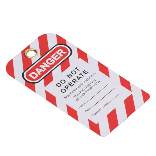 Kit de etiqueta de bloqueio e etiquetagem de 20 unidades PVC laminado de plástico Não opere Sinais d