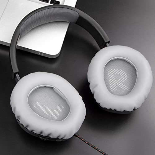 Image of SOULWIT Professional Replacement Earpads Cushions for JBL Quantum 100 /100X /100P /100M2 (Q100 /Q100X /Q100P /Q100M2), Quantum 350 (Q350) Headphones, Ear Pads with Softer Protein Leather - Grey