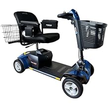 Pride Go Go Sport Mobility Scooter + Rear Basket, Cup Holder, 4 Wheel Mobility Scooter for Adults, LED Headlight, 325 lb Capacity, Foldable 17"x17" Padded Seat, New Turning Tech, Ext