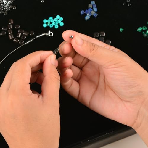 Pulsera de cadena de hematita ajustable para hombre miniatura 5