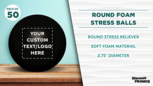 Custom Stress Balls for Adults Set of 50, Personalized Bulk Pack - Relief, Perfect for Your Desk, Office or Home - Black - Thumbnail 3