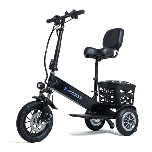 3 Wheel Mobility Scooter for Adults & Seniors, Lightweight Foldable Travel Scooter with 36V 500W Dual Motors, 48 lbs, Long Range, Max Support 330LBS