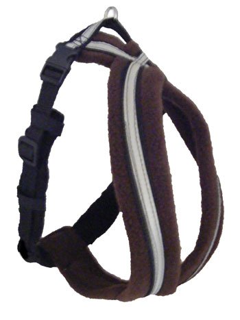 CosyDogs High Visibility Fleece Dog Harness in Brown: Size 6