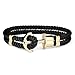 Produktbild PAUL HEWITT Anker Armband Herren und Damen PHREP - Anker Armband Nylon (Schwarz), Segeltau Armband für Manner und Frauen mit Anker Schmuck aus IP-Edelstahl (Gold)
