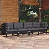 Rembourrage confortable : les coussins d'assise et de dossier en 100 % polyester anthracite ont une épaisseur de 5 cm, sèchent rapidement et créent une atmosphère de salon confortable, que ce soit sur le balcon, dans le jardin ou au camping, grâce à la fermeture éclair, les housses peuvent être facilement retirées et nettoyées