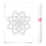 Generisch Poster zum Ausmalen Blumen Mandala 50x70cm – 