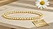 Alegend Handmade 18K Gold Plated 4MM Bead Bracelet - Durable Everyday Accessory