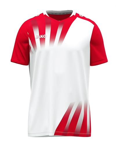 JAKO Unisex Kinder Trikot Vintage, Kurzarm, weiß/rot, 164