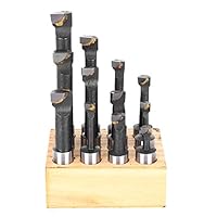 Topyond Bohrschneider,12 Stück F1 Typ Bohrschneider 5/8 Zoll CNC-Fräswerkzeug-Set Set Dickes Hardware-Zubehör Schnellarbeitsstahl