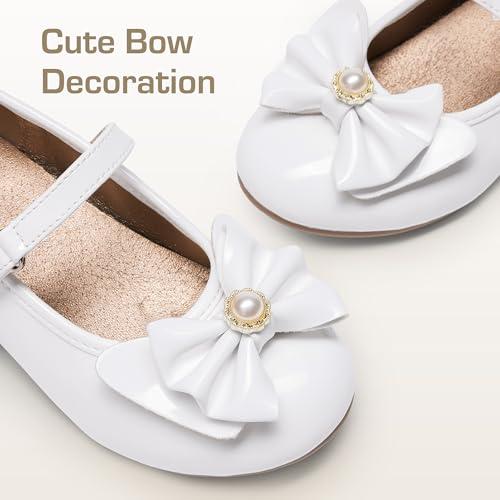 DREAM PAIRS Girls Dress Shoes Princess Shoes for Toddler Little Girl Mary Jane Low Heels Glitter Flower Party Wedding Footwear4