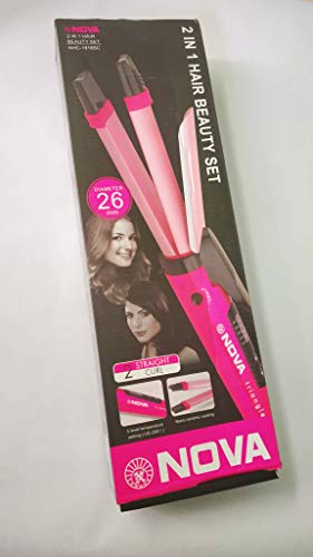 Image of Nova Hair Straightener And Curler,Pink