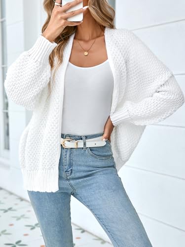 Womens Oversized Long Cardigan Sweater Fall 2025 Trendy Ladies Cute Slouchy Chunky Waffle Knit Open Front Cardigans3