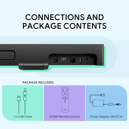 Image of Yealink UVC34 4K Conference Room Camera System 10 Microphone 8 MP All-in-One Video Conferencing System AI Auto Framing 120 Field of View Microsoft Teams Certified Webcam Zoom Rooms USB-A