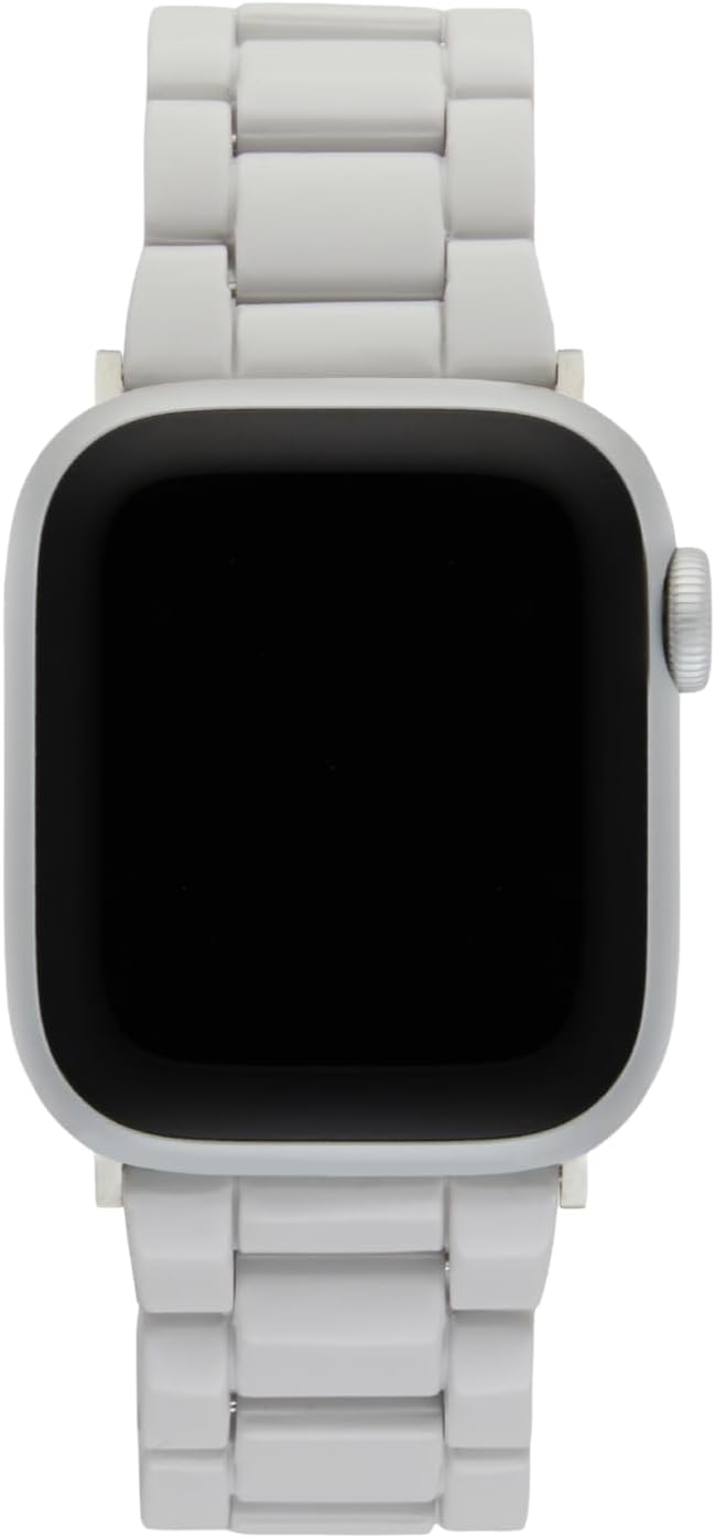 MACHETE Compatible with Apple Watch Band 38mm 40mm 41mm 42mm 44mm 45mm 49mm, White Fashion Acetate Resin iWatch Band for SE Series 9/8/7/6/5/4/3/2/1 Ultra 2 1 Women Men
