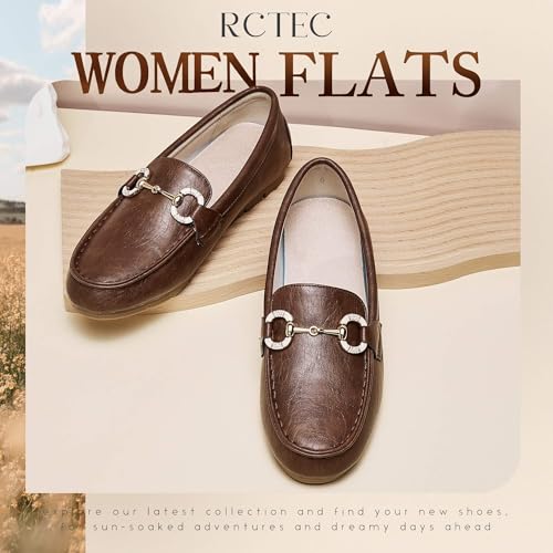 Image of Women's Knit Slip On Loafers - Breathable Mesh Flats with Memory Foam Insole & Arch Support, Non-Slip Comfortable Shoes for Work Office Commute, Driving, Casual Daily Walking (Wide Foot Friendly)