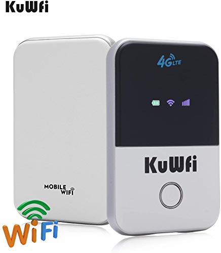 KuWFi 4G LTE Mobile WiFi Hotspot Unlocked Travel Partner Wireless 4G Router with SIM Card Slot Support LTE FDD B2/B4/B5/B12/B17 Network Band for AT&T/T-Mobile - Thumbnail 7
