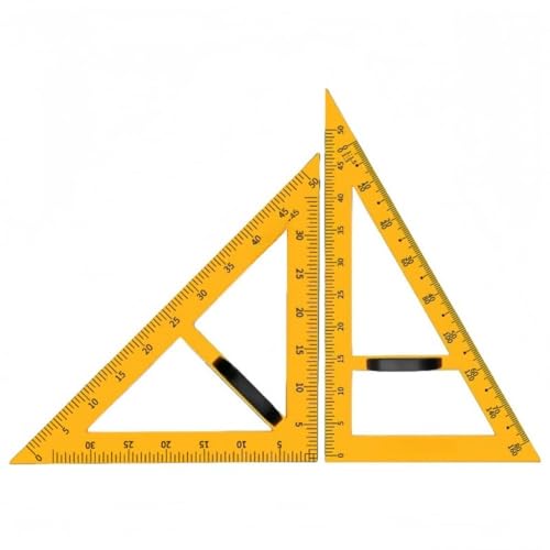 Citybaby教育用三角板分度器コンパス定規小学校中学校大型多機能描画ツール作図セット黒板数学算数尺大授業教師をサポート (【強力磁石】45度+60度三角定規-2点セット)