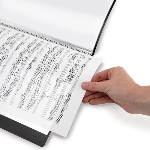 Rapesco 0909 Präsentation Sichtbuch, 20 Hüllen, A4, Schwarz