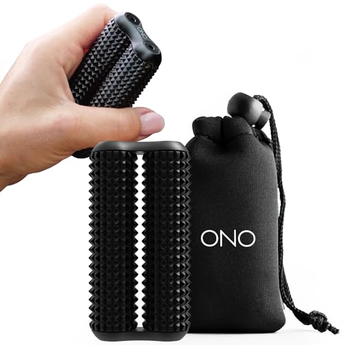 ONO Roller - Handheld Fidget Toy for Adults | Help Relieve Stress, Anxiety, Tension | Promotes Focus, Clarity | Compact, Portable Design (Acupressure, Junior Size - Aluminum)