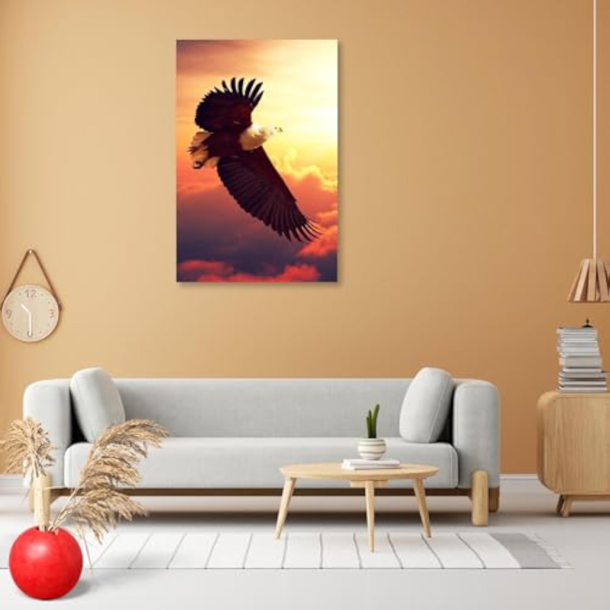 African Fish Eagle Flying Peel & Stick Vinyl Wall Sticker