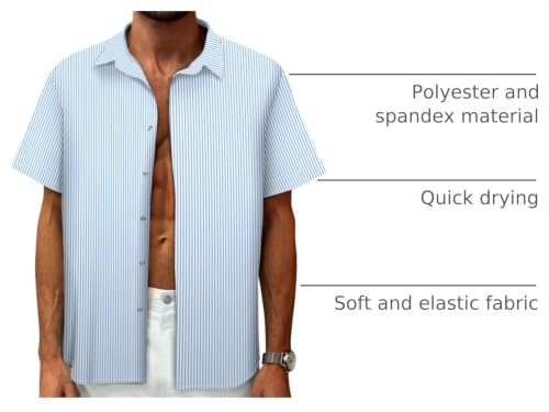 Image of Hawaiian Shirt for Men Tropical Shirts Summer Beach Button Down Short Sleeve Luau Aloha Floral Cruise Vacation Outfit 2026