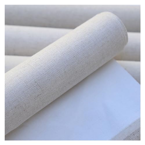 Rollo de lienzo profesional en blanco de 5 m para acrílico y pintura al óleo, mezcla de lino, suministros de arte imprimados, 58 cm de ancho, ideal para artistas