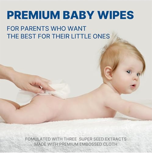 Image of BEBESUP- Korea's #1 Signature Baby Wipes - Hypoallergenic Water-based Unscented Alcohol-Free Ultra-Thick Super Seed Extracts Organic Plant-Based for sensitive skin Flip-Top (1 Pack)
