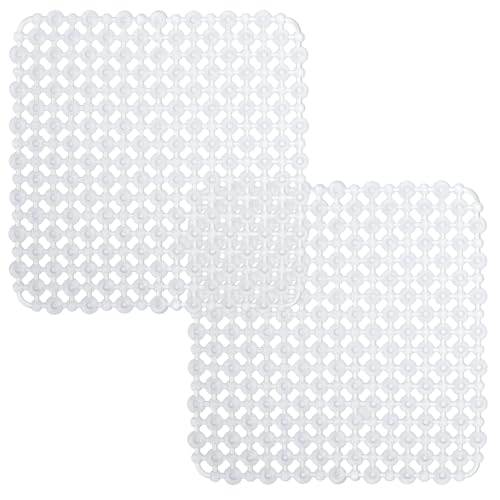 UOCAI 2 Pièces Tapis Evier Cuisine, 27 X 27 cm PVC Tapis D'évier Découpable, Tapi égouttoir pour évier de Cuisine Accessoires pour Verrerie, Vaisselle,...