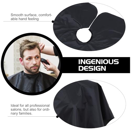 Capa Negra Impermeable para Corte de Pelo Barbería miniatura 7