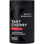 Sports Research Tart Cherry Concentrate - Made from Montmorency Tart Cherries - Non-GMO & Gluten Free (60 Liquid Softgels)