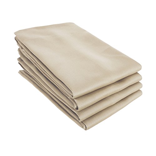 Deconovo Rod Pocket Blackout Shades Room Darkening Blinds Thermal Insulated Curtains for Patio, 52W x 95L Inch, Beige
