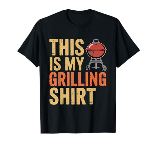 Arte grilletta divertente per uomini, donne, barbecue, fumo Maglietta