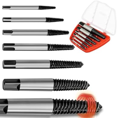 Foto di Snarflun 6 Pezzi Estrattore di Viti Kit 3mm-19mm, Estrattore Viti Danneggiate, Estrattori Per Viti Spanate, Estrattore Vite Danneggiata, Rotte Strumento di Rimozione Facile per per Bullone per Viti