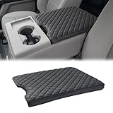 JDMCAR Armrest Cover Compatible with 2015-2024 2025 Ford F150 Accessories, 2017-2025 F250 F350 F450 with 40/20/40 Jump Seat, Customized Anti-Scratch Leather Armrest Lid Protector Pad (Jump Seat Only)