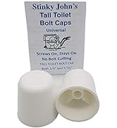 Stinky John's Tall Toilet Bolt Caps: Don't Cut Those Bolts! 100% Made in USA! (Universal Fit, 2 P...