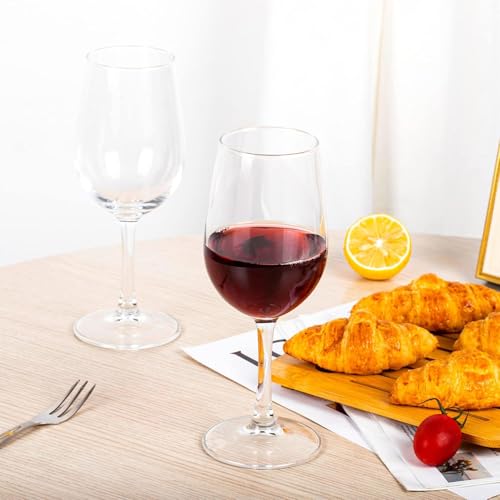 Image of PARACITY Wine Glasses Clear Red White Wine Glass Goblets Crystal Stemware (4PCS)