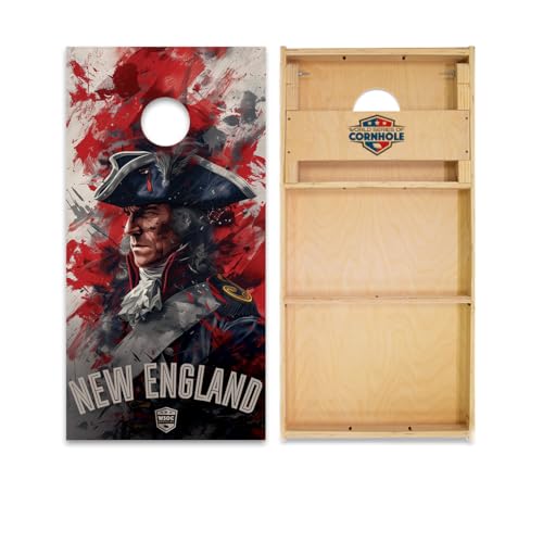 Skip's Garage New England Cornhole Boards - WSOC Runway Series - Includes (2) Boards (NO Bags) + (1) Black Carrying Case