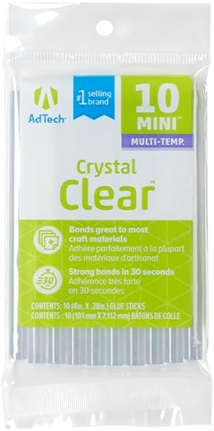 AdTech Mini Hi-Temp Hot Glue Combo Pack, White Gun (1 Pack)
